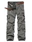 cheap Cargo Pants-Men&#039;s Cargo Pants Trousers Parachute Pants Multi Pocket Full Length Cotton Grass Army Green Earthy Green Micro-elastic