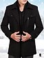 cheap Men&#039;s Trench Coat-Men&#039;s Winter Coat Wool Coat Overcoat Business Casual Winter Wool Windproof Warm Outerwear Clothing Apparel Active Chic &amp; Modern Solid Colored Rolled collar
