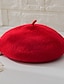 cheap Beanie Hat-Women&#039;s Hat Beret Hat Warm Breathable Outdoor Street Dailywear Fleece Pure Color