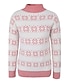 cheap Knit sweater-Women&#039;s Ugly Christmas Sweater Pullover Sweater Jumper Ribbed Knit Knitted Snowflake Stand Collar Stylish Casual Outdoor Christmas Winter Fall Green Pink S M L / Long Sleeve / Weekend / Regular Fit