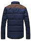 cheap Men&#039;s Jackets &amp; Coats-Men&#039;s Winter Coat Padded Durable Casual / Daily Daily Wear Vacation To-Go Zipper Standing Collar Comfort Leisure Jacket Outerwear Color Block Pocket khaki Military Green Navy Blue