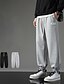 cheap Sweatpants-Men&#039;s Sweatpants Trousers Drawstring Elastic Waist Elastic Cuff Solid Color Comfort Breathable Casual Daily Streetwear Cotton Blend Sports Fashion Grey Black Micro-elastic