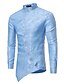 cheap Men&#039;s Casual Shirts-Men&#039;s Shirt Graphic Stand Collar Gold Red Light Blue White Black Street Daily Long Sleeve Button-Down Clothing Apparel Fashion Casual Comfortable