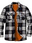 cheap Overshirts-Men&#039;s Fleece Jacket Shacket Flannel Shirt Regular Winter Stripes and Plaid Streetwear Casual Casual Holiday Going out Blue Wine