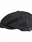 cheap Men&#039;s Hats-Men&#039;s Beret Hat Newsboy Cap Black Brown Cotton Adjustable Buckle Simple 1920s Fashion Holiday Street Dailywear Weekend Pure Color Portable Comfort Fashion