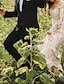 preiswerte Hochzeitskleider-Verlobung Ausgefallene Boho Hochzeitskleider Trompete / Meerjungfrau Illusionsausschnitt Langarm Pinsel Schleppe Spitze Brautkleider Mit Applikationen 2024