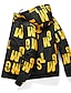 cheap Men&#039;s Downs &amp; Parkas-Men&#039;s Puffer Jacket Hoodie Coat Padded Zipper Pocket Print Sports Outdoor Regular Outdoor Casual / Daily Winter Letter Black Yellow Red Khaki Puffer Jacket