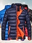 cheap Men&#039;s Downs &amp; Parkas-Men&#039;s Puffer Jacket Winter Jacket Winter Coat Windproof Warm Hiking Quilted Outerwear Clothing Apparel Black Blue Burgundy