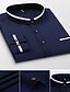 cheap Men&#039;s Dress Shirts-Men&#039;s Dress Shirt Solid Color Standing Collar Blue Light Blue Gray White Daily Work Long Sleeve Button-Down Clothing Apparel Streetwear Simple Casual Slim Fit