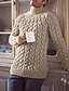 cheap Men&#039;s Pullover Sweater-Men&#039;s Turtleneck Sweater Pullover Ribbed Knit Cropped Knitted Solid Color Turtleneck Keep Warm Modern Contemporary Work Daily Wear Clothing Apparel Winter Spring &amp;  Fall Blue Beige S M L / Weekend