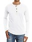 cheap Men&#039;s Casual T-shirts-Men&#039;s Henley Shirt Tee Plain Henley Casual Sports Long Sleeve Button-Down Clothing Apparel Fashion Streetwear Casual