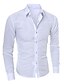 cheap Men&#039;s Dress Shirts-Men&#039;s Dress Shirt Button Up Shirt Collared Shirt Collar Fall Spring Long Sleeve Wine Black White Plain Wedding Party Clothing Apparel