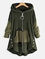 cheap Sherpa Jackets-Women&#039;s Plus Size Teddy Coat Animal Casual Long Sleeve V Wire Regular Fall Winter Green Pink Dark Gray L XL XXL 3XL 4XL