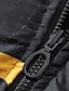cheap Men&#039;s Downs &amp; Parkas-Men&#039;s Puffer Jacket Hoodie Coat Padded Zipper Pocket Print Sports Outdoor Regular Outdoor Casual / Daily Winter Letter Black Yellow Red Khaki Puffer Jacket