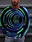 abordables Camisetas 3D de hombre-Hombre Camiseta de impresión en 3D Estampados Cuello Barco Azul Piscina Impresión 3D Exterior Calle Manga Larga Estampado Ropa Básico Deportes Design Casual