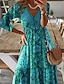 cheap Print Dresses-Women&#039;s Casual Dress Floral Tribal Print V Neck Maxi long Dress Bohemia Daily Vacation Summer Spring