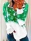 お買い得  レディース ブラウス＆シャツ-女性用 シャツ クリスマスシャツ スノーフレーク柄 プリント クォータージップ 週末 ストリートファッション クリスマス 長袖 ハーフジッパー Ｖネック ブラック
