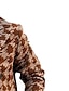 ieftine Trenci pentru bărbați-Bărbați Palton de iarnă pardesiu Afaceri Casual Toamna iarna Polyester Îmbrăcăminte exterioară Îmbrăcăminte Geometric Imprimeu Guler drept Cu Un Nasture