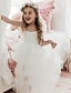cheap Flower Girl Dresses-Princess Floor Length Flower Girl Dress First Communion Cute Prom Dress Cotton Blend with Lace Tiered Tutu Fit 3-16 Years