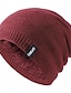 cheap Men&#039;s Hats-Hat Beanie / Slouchy Men&#039;s Wine Khaki Navy Blue Street Dailywear Weekend Knitted Fleece Pure Color Portable Comfort Warm / Fall / Winter