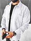 cheap Flannel Shirts-Men&#039;s Flannel Shirt Shirt Jacket Shacket Fleece Shirt Shirt Overshirt Solid Colored Turndown White Black Hot Stamping Outdoor Street Long Sleeve Button-Down Print Clothing Apparel Fashion Designer