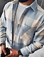 cheap Flannel Shirts-Men&#039;s Shirt Flannel Shirt Overshirt Lattice Turndown Black / White White gray Black+Red+Dark Grey Green Blue Long Sleeve Outdoor Street Tops Fashion Casual Comfortable