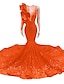Недорогие Вечерние платья-вечернее платье русалки с блестками&amp;amp; блестящее платье для помолвки, торжественное вечернее платье со шлейфом, с длинным рукавом, на одно плечо, расшитое пайетками, 2024