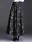 abordables Faldas maxi-Mujer Columpio Falda larga Maxi Poliéster Negro Faldas Estampado Elegante Casual Diario M L XL