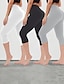 abordables Leggings-Pantalon de yoga Femme Protection Solaire Contrôle du Ventre Lifting des fesses Yoga Aptitude Exercice Physique Jambières Capri Bas Taille haute Des sports Tenues de Sport Haute élasticité Slim