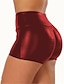 cheap Women&#039;s Shorts-Women&#039;s Shorts Faux Leather High Waist Short Wine