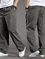 abordables pantalons décontractés-Homme Pantalon Pantalons décontractés Poche Jambe droite Couleur unie Confort Chaud du quotidien Vacances Sortie Mélange de Coton Sportif Mode Noir Jaune Micro-élastique