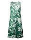 cheap Two Piece Dress Set-Women‘s Dress Set Two Piece Dress Midi Dress Green Blue Gray Half Sleeve Floral Print Summer Spring U Neck Casual 2023 S M L XL XXL 3XL