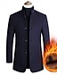cheap Men&#039;s Jackets &amp; Coats-Men&#039;s Overcoat Wool Coat Blazer Winter Long Woolen Solid Colored Basic Daily Black Wine Navy Blue Gray