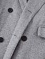 Χαμηλού Κόστους Γυναικεία Παλτό &amp; Καμπαρντίνες-γυναικείο παλτό μοντέρνο μοντέρνο απλό κουμπί επίσημο γραφείο / οδός καριέρας καθημερινό πολυεστερικό μακρύ παλτό χειμώνα φθινόπωρο γκρι διπλό στήθος turndown κανονική εφαρμογή 3xl