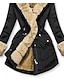 cheap Women&#039;s Puffer&amp;Parka-Women&#039;s Parka Puffer Jacket Thermal Warm Heated Coat Fleece Lined Winter Coat Windproof Outdoor Zip up Hooded Heated Coat Dark Blue