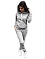 cheap Women&#039;s Two Piece Sets-Women&#039;s Hoodie Tracksuit Pants Sets Sweatpants Joggers Active Streetwear Black Pink Sport Fitness Solid Color Drawstring Hooded S M L XL 2XL