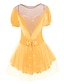 Χαμηλού Κόστους Καλλιτεχνικό πατινάζ-Φόρεμα για φιγούρες πατινάζ Γυναικεία Κοριτσίστικα Patinaj Φορέματα Σύνολα γαλακτερό λευκό Σκούρο κόκκινο Κίτρινο Κίτρινο &amp; Σπαντέξ Υψηλή Ελαστικότητα Ανταγωνισμός Ενδυμασία πατινάζ Χειροποίητο