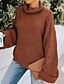 cheap Sweaters-Women&#039;s Pullover Sweater Jumper Ribbed Knit Knitted Turtleneck Pure Color Outdoor Daily Stylish Casual Winter Fall Green Blue S M L