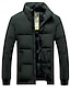 cheap Men&#039;s Downs &amp; Parkas-Men&#039;s Winter Coat Winter Jacket Puffer Jacket Quilted Jacket Pocket Zipper Pocket Going out Casual Daily Hiking Windproof Warm Winter Pure Color Black Red Green Gray Puffer Jacket