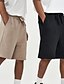 abordables Shorts pour hommes-Homme Short de survêtement Short Shorts décontractés Poche Cordon Taille elastique Plein Confort Respirable Court Casual du quotidien 100% Coton Mode Vêtement de rue Gris vert Noir