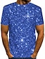 voordelige 3D-T-shirt voor heren-Voor heren Overhemd T-shirt feestkleding t-shirts Grafisch 3D Ronde hals Zilver Aangepaste afdruk blauw Goud Bruin 3D-afdrukken Casual Dagelijks Korte mouw Afdrukken Kleding Streetwear overdreven