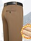 abordables Chino-Homme Sherpa pantalon de costume Pantalon Poche Plein Confort Chaud Entreprise Casual du quotidien Rétro Vintage Grande occasion Noir bleu marine Micro-élastique