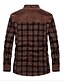 cheap Men&#039;s Jackets &amp; Coats-men&#039;s plaid shirt Jacket winter fleece warm outdoor thick fuzzy sherpa lined button down corduroy flannel shirt jacket brown