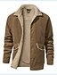 cheap Men&#039;s Jackets &amp; Coats-Men&#039;s Coat Sherpa jacket Coat Green Black Light Brown Casual Daily Wear Winter S M L XL XXL