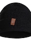 cheap Men&#039;s Hats-Men&#039;s Beanie Hat Wool Beanie Hat Winter Hats Black Red Cotton Knitted Basic Modern Contemporary Daily Wear Vacation Solid / Plain Color Lightweight Materials Convenient
