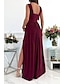 cheap Prom Dresses-A-Line Prom Dresses Sexy Dress Formal Wedding Guest Floor Length Sleeveless Halter Neck Bridesmaid Dress Chiffon with Ruched Slit 2024