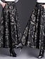 cheap Maxi Skirts-Women&#039;s Swing Long Skirt Maxi Polyester Black Skirts Print Elegant Casual Daily M L XL