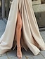 Χαμηλού Κόστους Φορέματα Χορού Αποφοίτησης-Γραμμή Α Φορέματα χορού Σέξι Φόρεμα Επίσημο Επισκέπτης γάμου Μακρύ Αμάνικο Ένας Ώμος Σατέν με Πλισέ Φόρεμα 2024