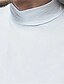 abordables Camisetas casuales de hombre-Hombre Camiseta Camisa de manga larga Plano Cuello Alto Exterior Casual Ropa Moda Ropa de calle Clásico