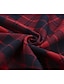economico Abiti da festa-delle donne del vestito scozzese vestito dall&#039;oscillazione vestito scozzese vestito vintage verde rosso manica lunga plaid lace up inverno autunno colletto della camicia vestito da inverno maturo